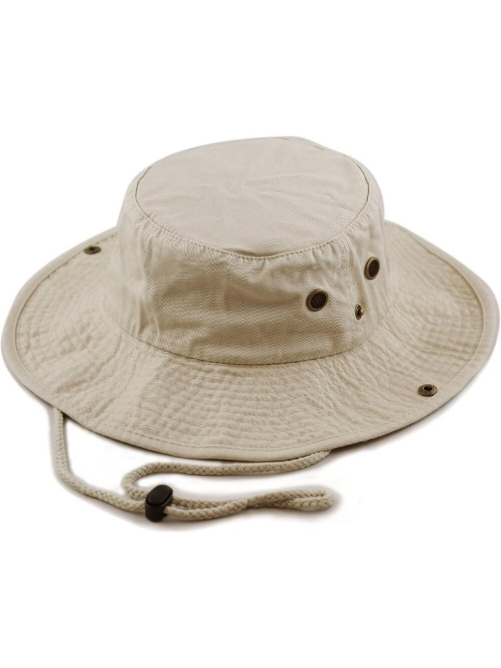 Foldable Double-Sided Sun Boonie Bucket Hat - Cotton Stone-Washed Wide Brim